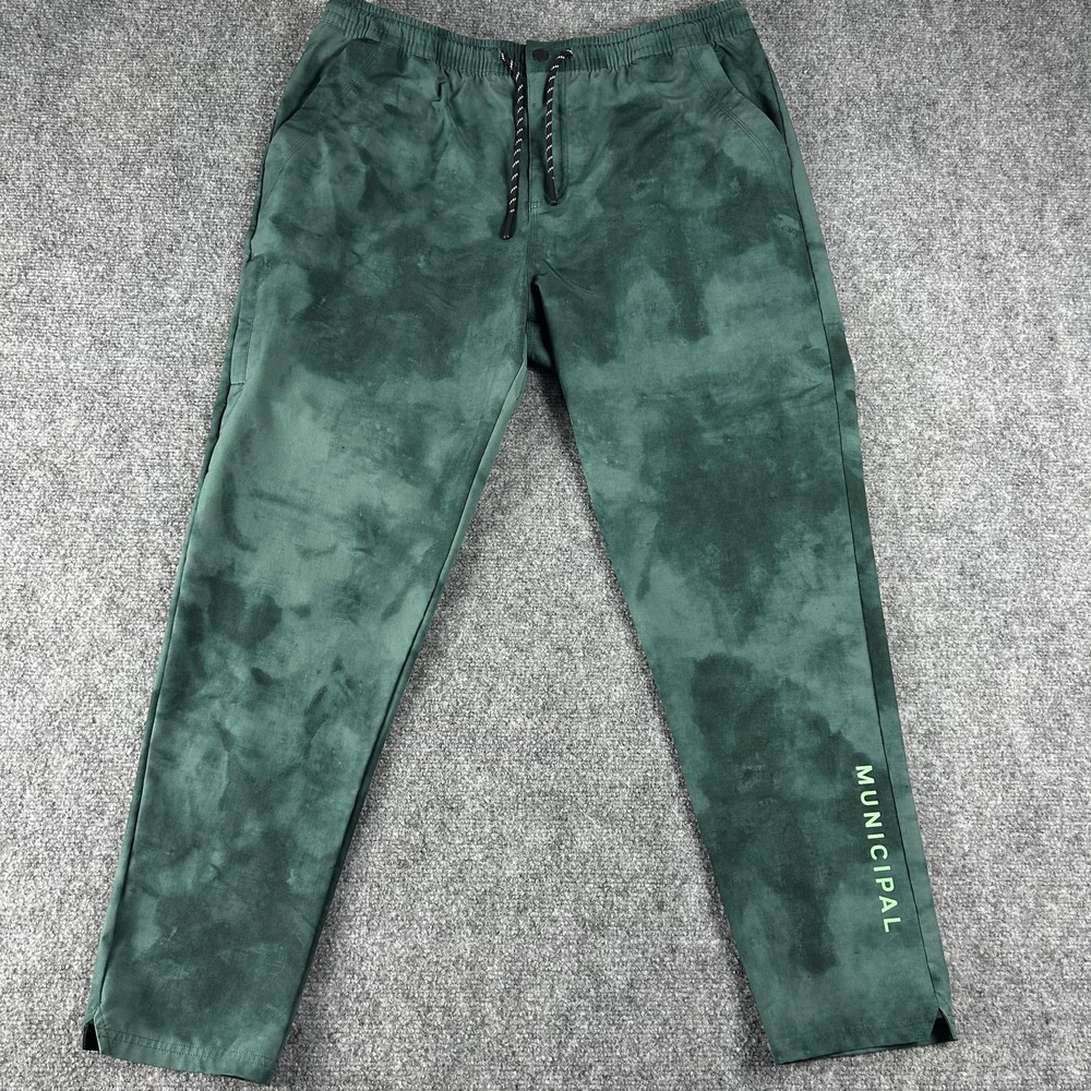 Municipal Pants Mens XL Green Sport Utility Gear Joggers‎ Athletic Tapered Leg